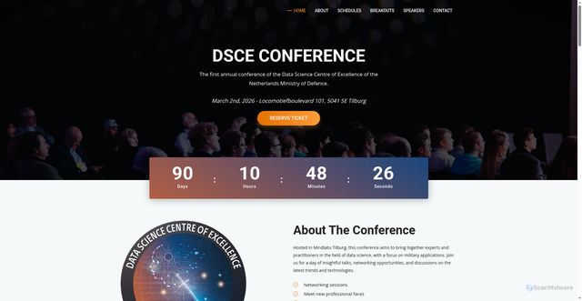 Security scan screenshot of https://dsce.pages.dev/ArnelDavid