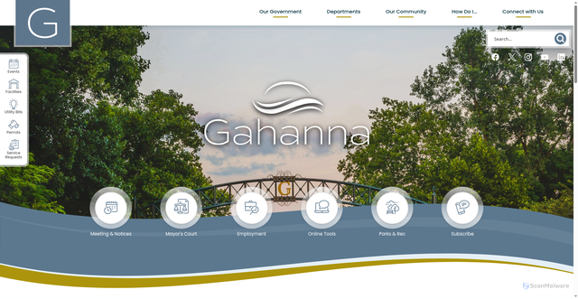 Security scan screenshot of https://gahanna.gov/