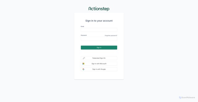 Security scan screenshot of https://go.actionstep.com