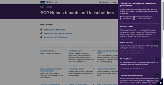 Security scan screenshot of https://www.bcpcouncil.gov.uk/housing/bcp-homes-tenants-and-leaseholders