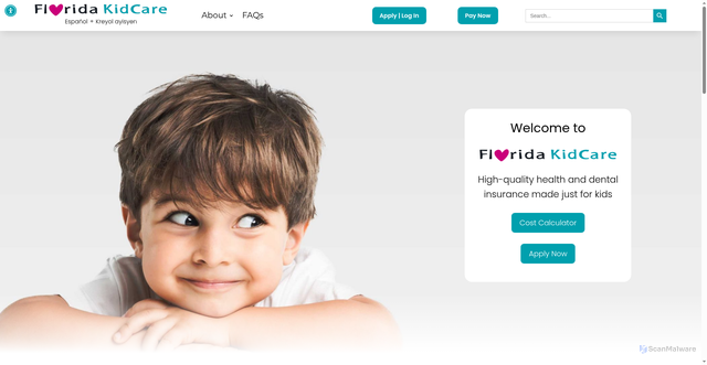 Security scan screenshot of https://www.floridakidcare.org