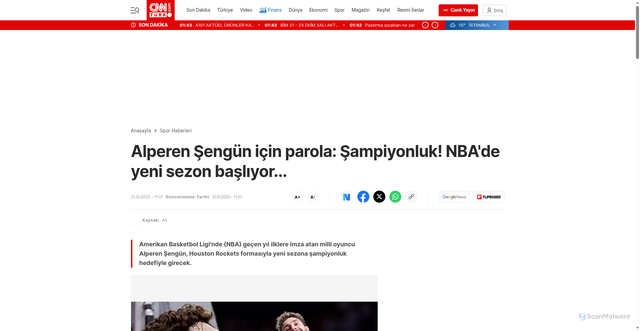 Security scan screenshot of https://www.cnnturk.com/spor/nba/galeri/alperen-sengun-icin-parola-sampiyonluk-nbade-yeni-sezon-basliyor-2350046