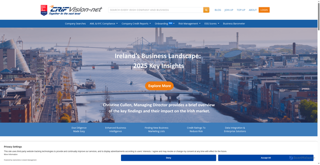 Security scan screenshot of https://www.vision-net.ie