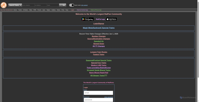 Security scan screenshot of https://indiarailinfo.com