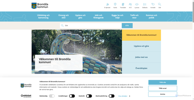 Security scan screenshot of https://www.bromolla.se/