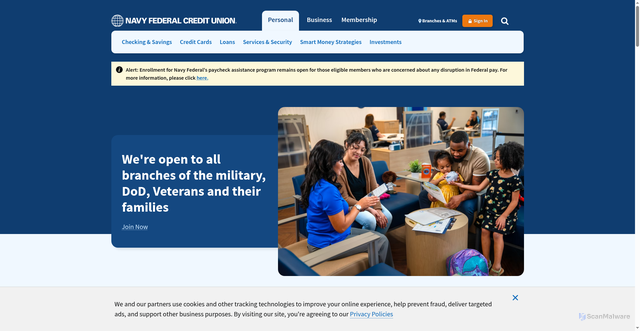 Security scan screenshot of https://www.navyfederal.org/