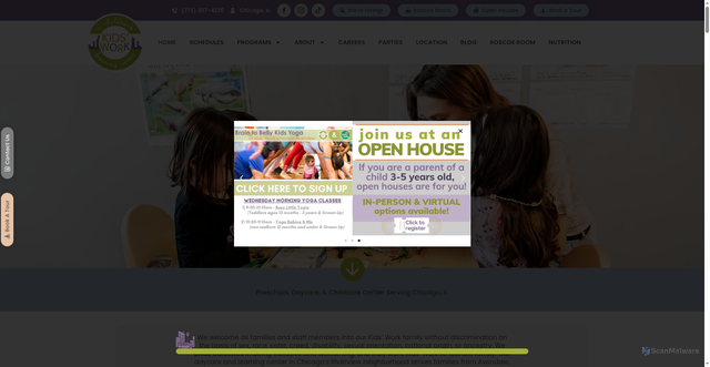 Security scan screenshot of https://kidsworkchicago.com/