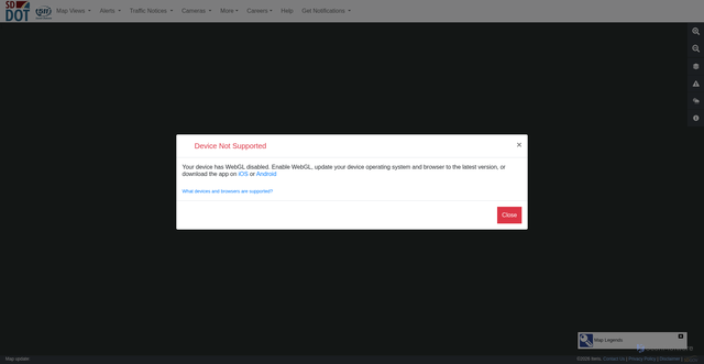 Security scan screenshot of https://sd511.org