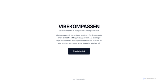 Security scan screenshot of https://vibekompassen.se