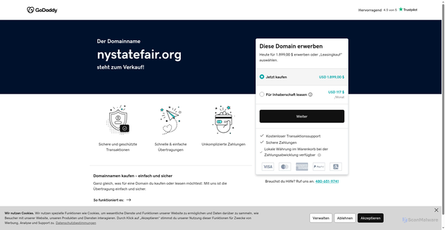 Security scan screenshot of https://nystatefair.org/