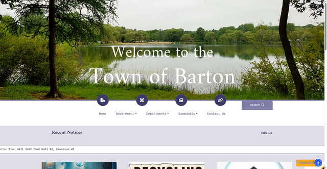 Security scan screenshot of https://townofbartonwi.gov/