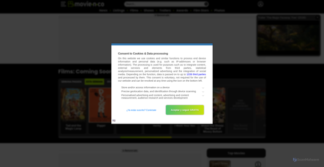 Security scan screenshot of https://www.movienco.co.uk