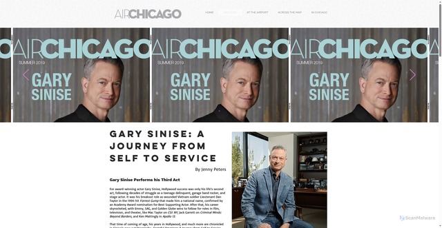Security scan screenshot of https://www.airchicagomagazine.com/gary-sinise