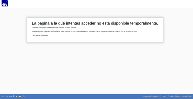 Security scan screenshot of https://axa.es