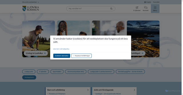 Security scan screenshot of https://www.ludvika.se/