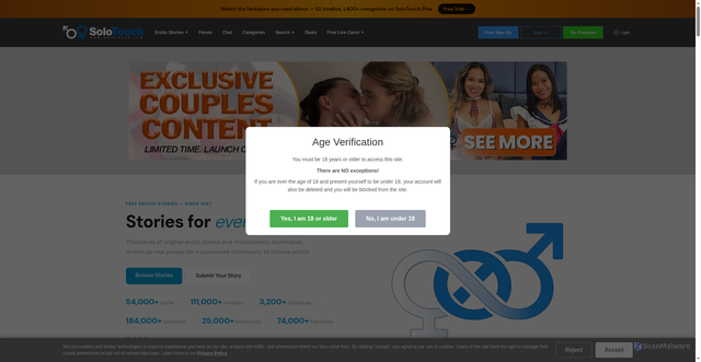 Security scan screenshot of https://solotouch.com