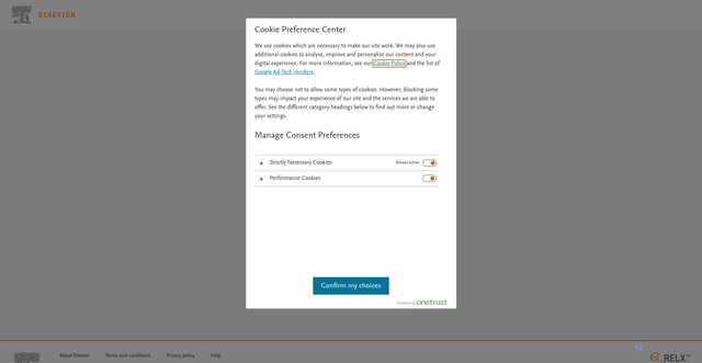 Security scan screenshot of https://id.elsevier.com