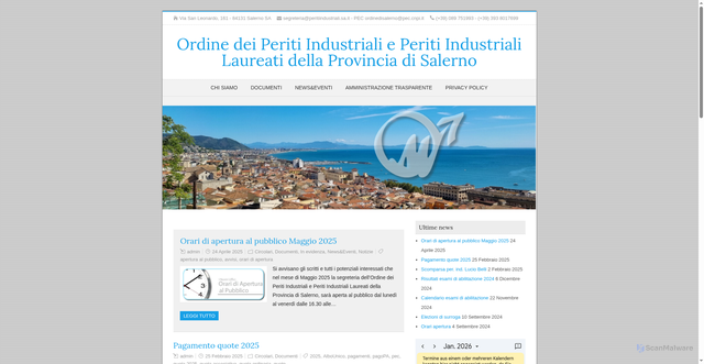 Security scan screenshot of https://www.peritiindustriali.sa.it/