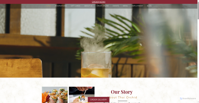 Security scan screenshot of https://www.thaiorchidkc.com/