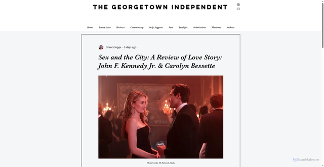 Security scan screenshot of https://www.georgetownindy.com/post/sex-and-the-city-a-review-of-love-story-john-f-kennedy-jr-carolyn-bessette