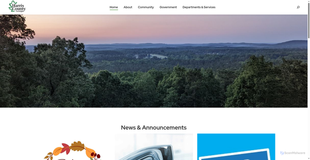 Security scan screenshot of https://www.harriscountyga.gov/