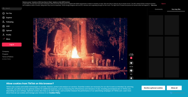 Security scan screenshot of https://vt.tiktok.com/ZS9c687pa/