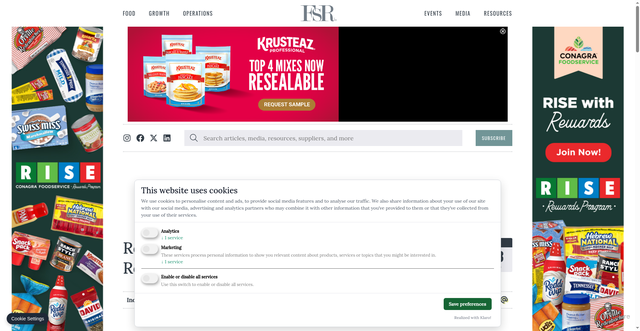 Security scan screenshot of https://www.fsrmagazine.com/industry-news/red-lobster-works-with-soundhound-to-roll-out-ai-powered-phone-ordering/