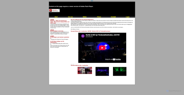 Security scan screenshot of https://decentsound.se