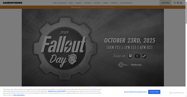 Security scan screenshot of https://d11.gameinformer.com/2025/10/08/bethesda-announces-fallout-day-stream-for-later-this-month