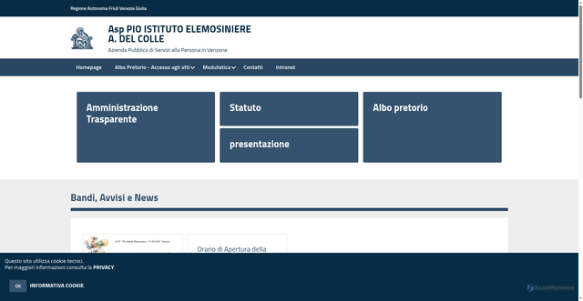 Security scan screenshot of https://www.aspvenzone.it