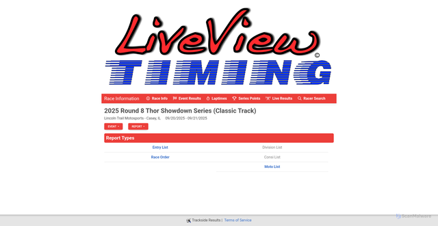 Security scan screenshot of https://resultsmx.com/liveview/raceinfo.aspx?e=51