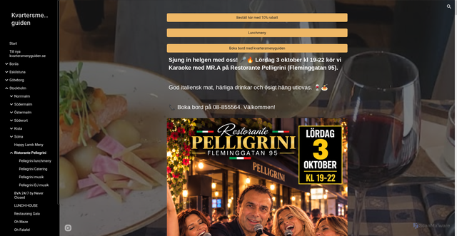 Security scan screenshot of https://pellegrini.nu
