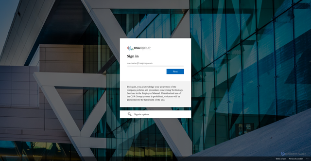 Security scan screenshot of https://i75ab-my.sharepoint.com