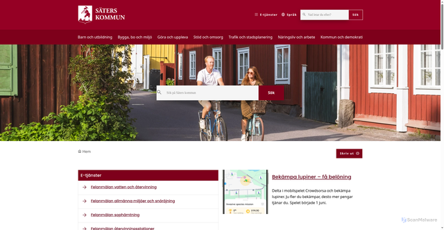 Security scan screenshot of http://www.sater.se