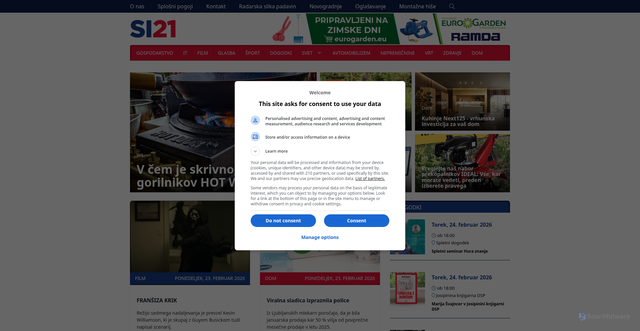 Security scan screenshot of https://si21.com