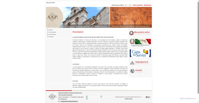 Security scan screenshot of https://www.dongiovannisilvestri.it