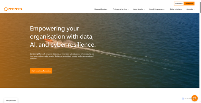 Security scan screenshot of https://zenzero.co.uk