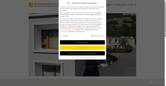 Security scan screenshot of https://altersheim.it/