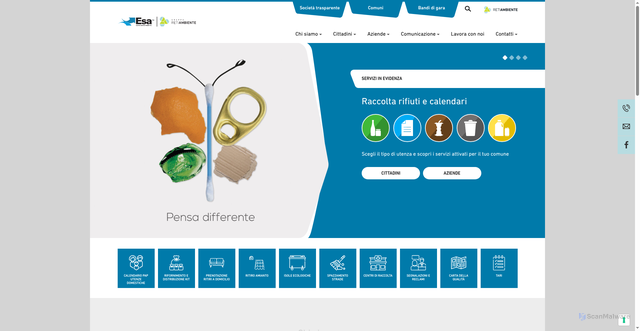 Security scan screenshot of https://www.esaspa.it/