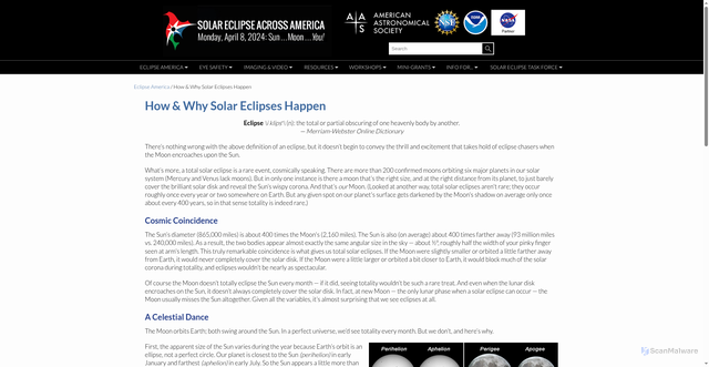 Security scan screenshot of https://eclipse.aas.org/eclipse-america/how-why