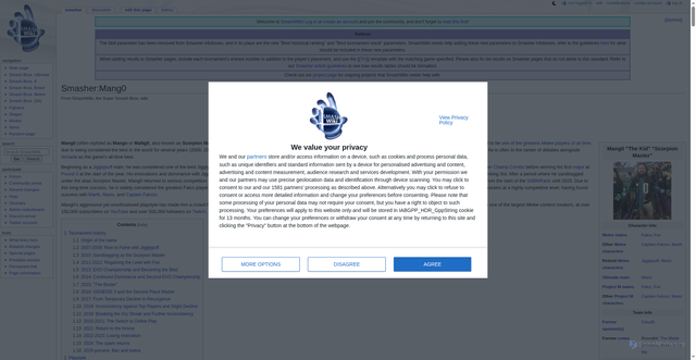 Security scan screenshot of https://www.ssbwiki.com/Smasher:Mang0