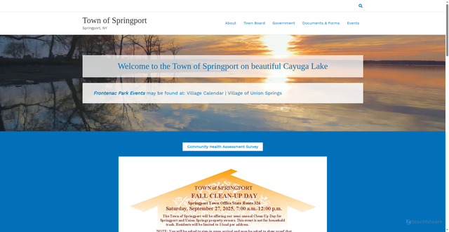 Security scan screenshot of https://springportny.gov/