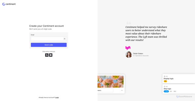 Security scan screenshot of https://centiment-admin.pages.dev/