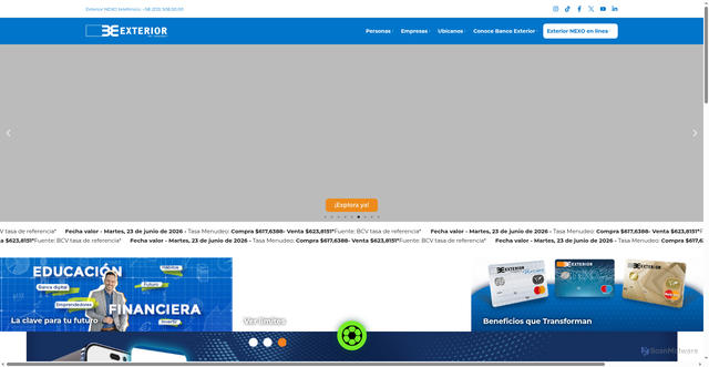 Security scan screenshot of https://nexoexterior.web.app/