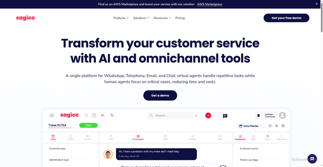 Security scan screenshot of https://sagicc.co