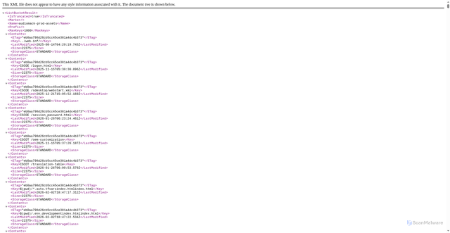 Security scan screenshot of https://i.audiomack.com