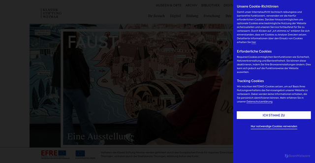 Security scan screenshot of https://www.klassik-stiftung.de/