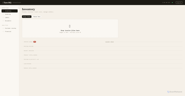 Security scan screenshot of https://tare-hq.pages.dev/