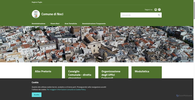 Security scan screenshot of https://www.comune.noci.ba.it/it