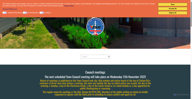 Security scan screenshot of https://www.stalbridgetowncouncil.gov.uk/